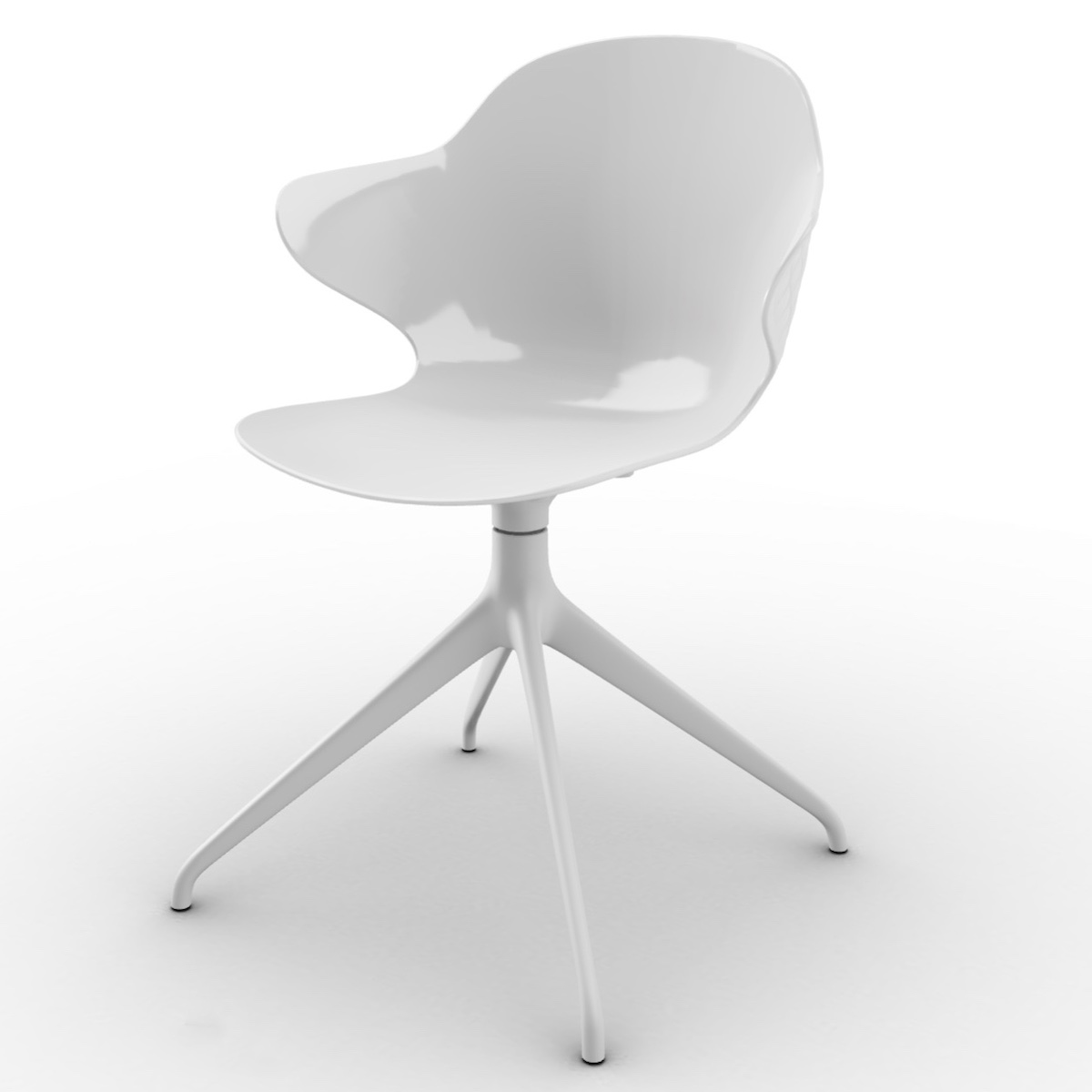Chaise SAINT TROPEZ Calligaris blanche pivotante