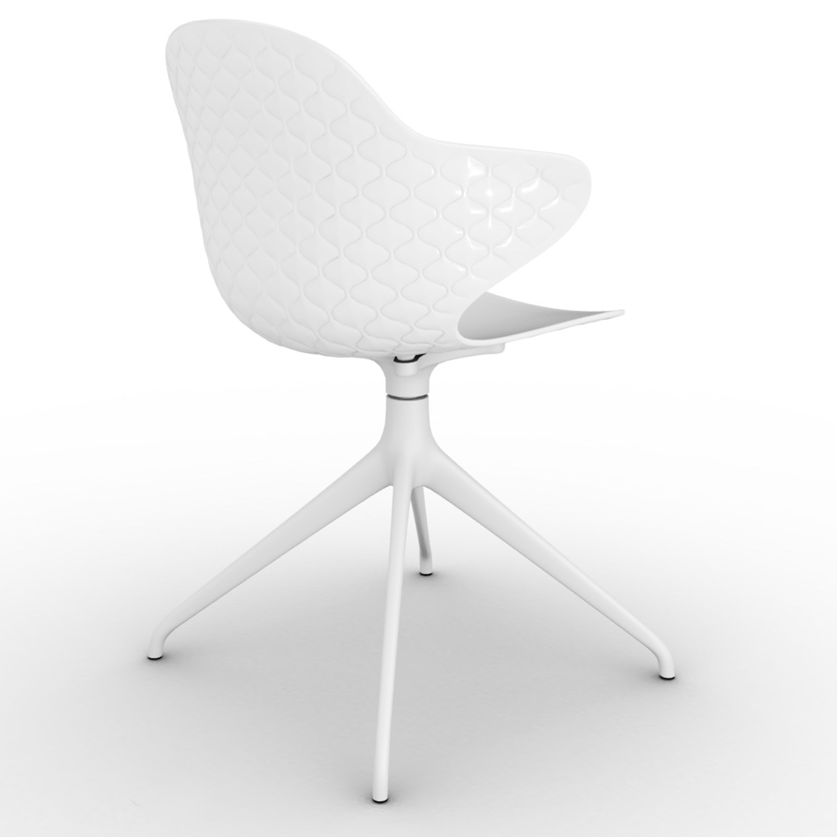 Chaise SAINT TROPEZ Calligaris blanche pivotante