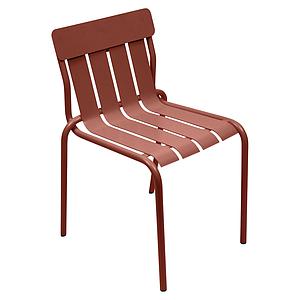 Chaise STRIPE Fermob rouge ocre