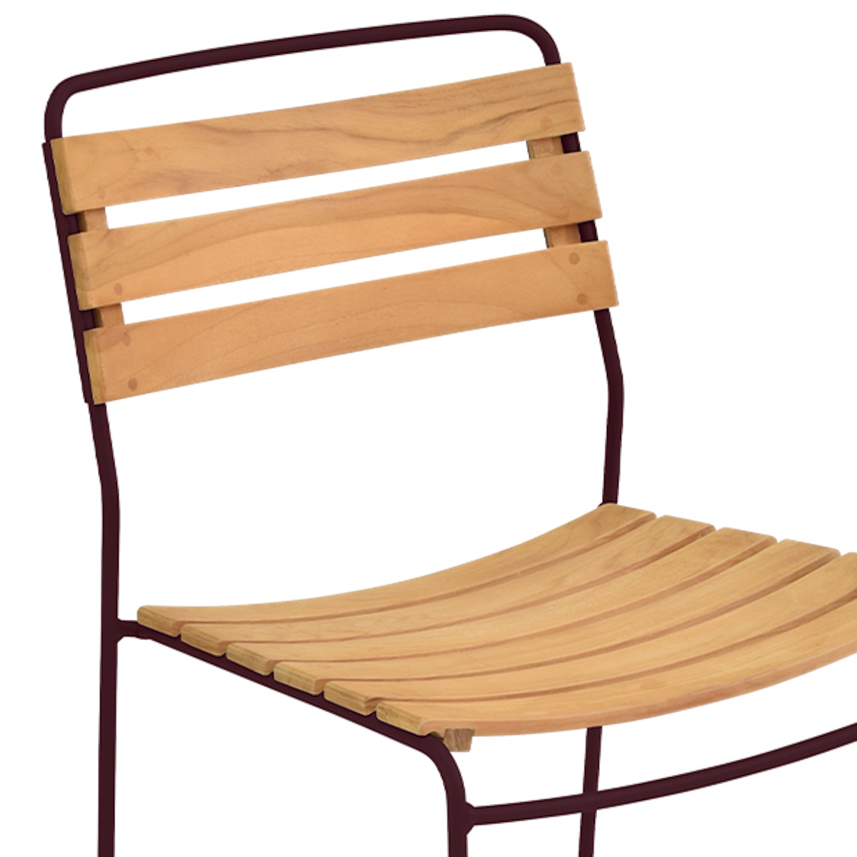 Chaise SURPRISING TEK Fermob cerise noir