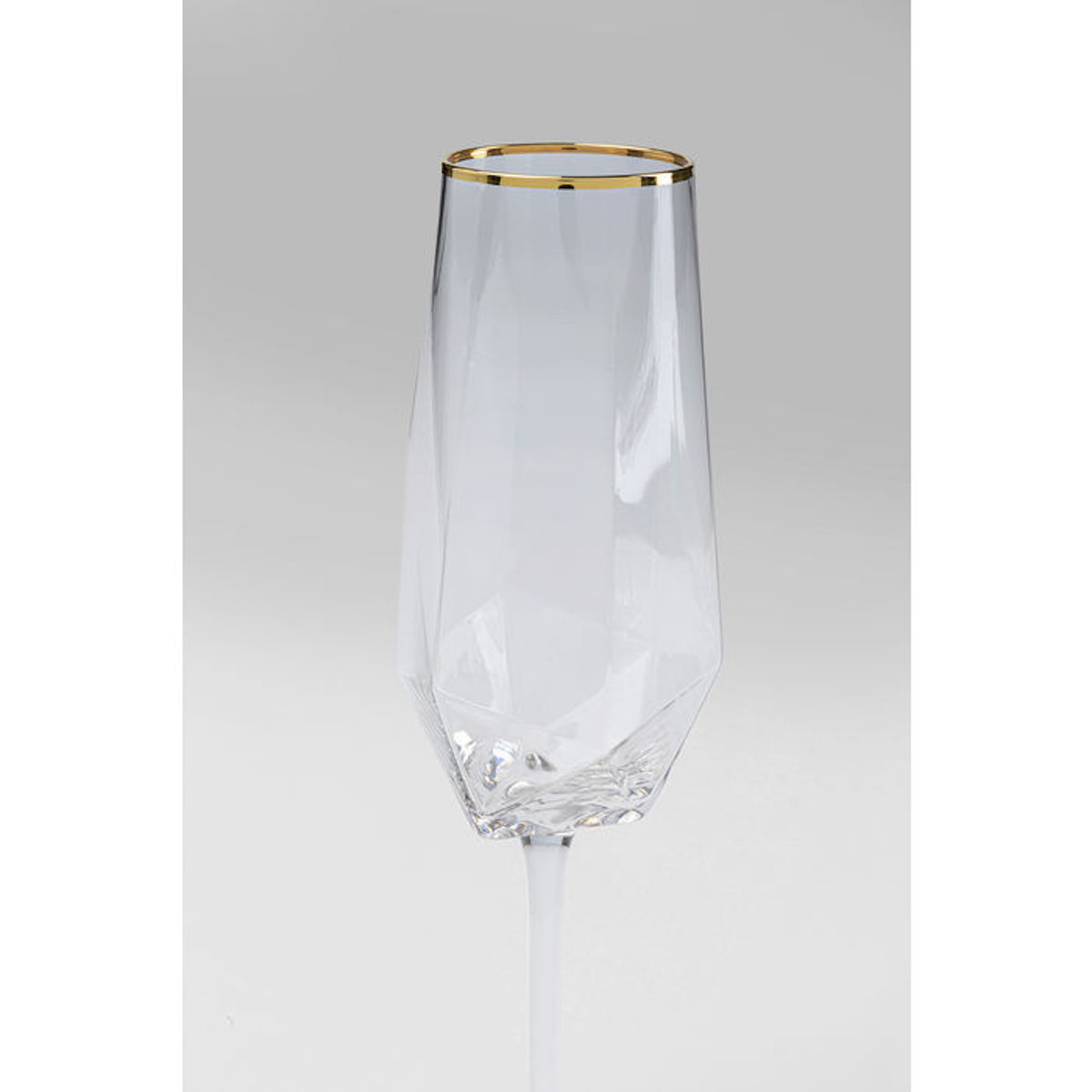 Champagne Glass Diamond Gold Rim Kare Design