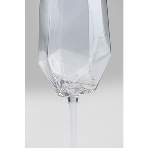 Champagne Glass Diamond Gold Rim Kare Design