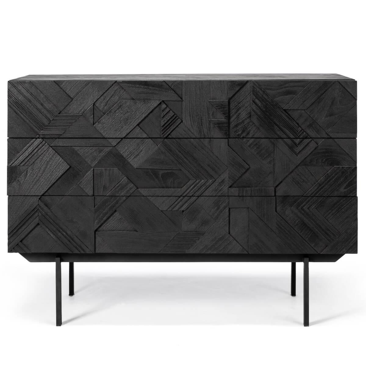 Commode 100cm GRAPHIC Ethnicraft teck noir