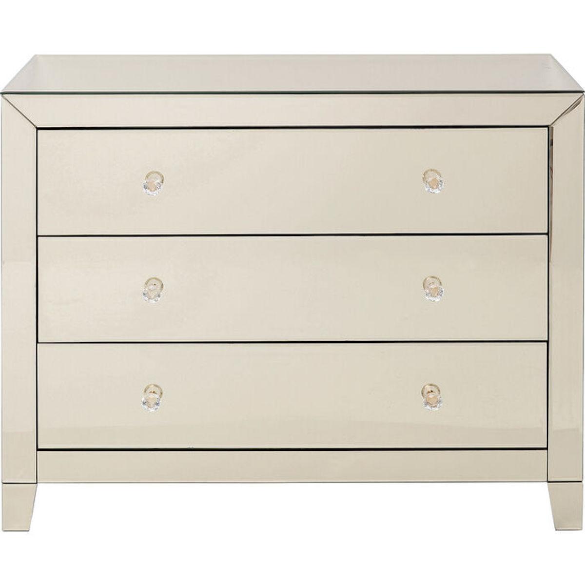 Commode 3 tiroirs LUXURY Kare Design Champagne