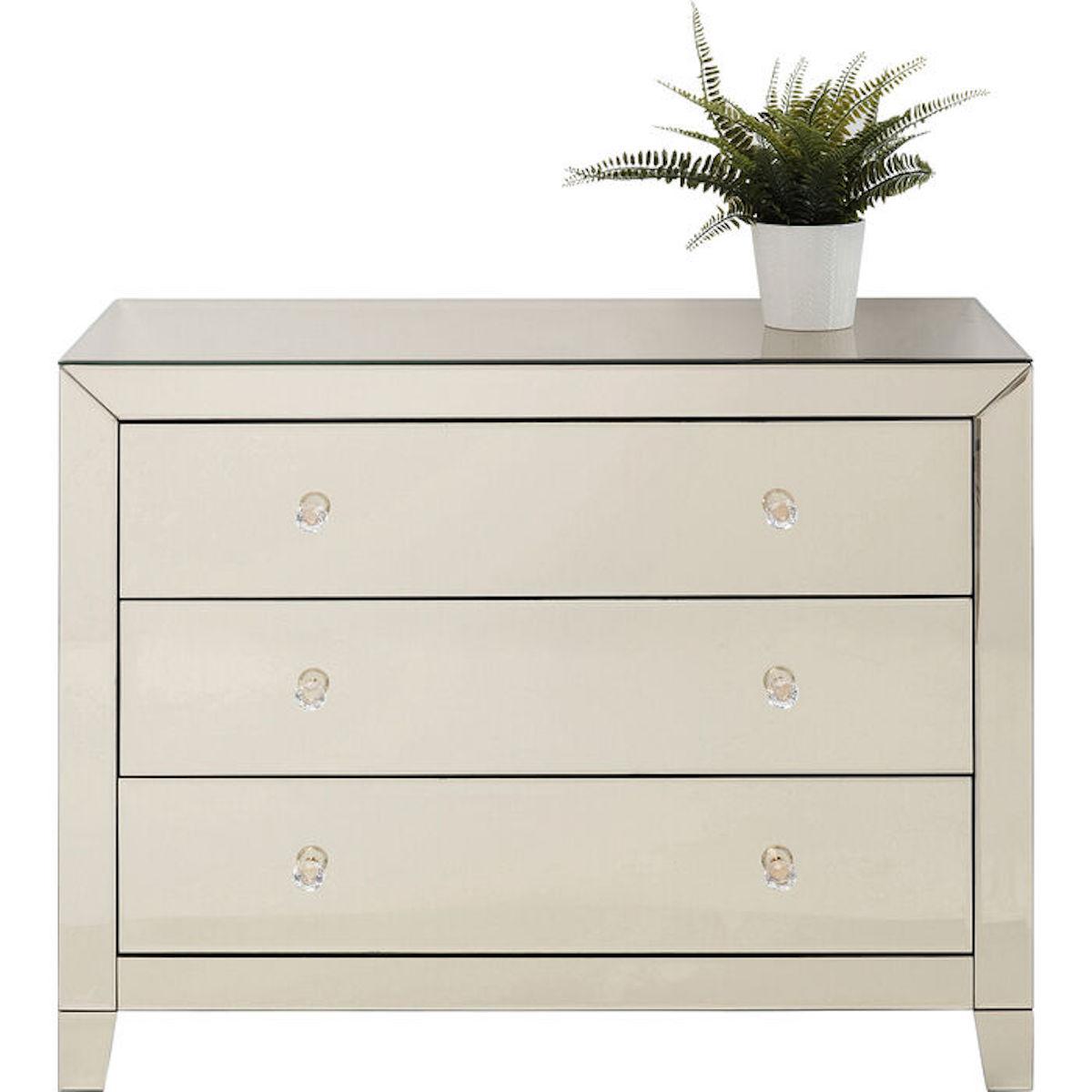 Commode 3 tiroirs LUXURY Kare Design Champagne