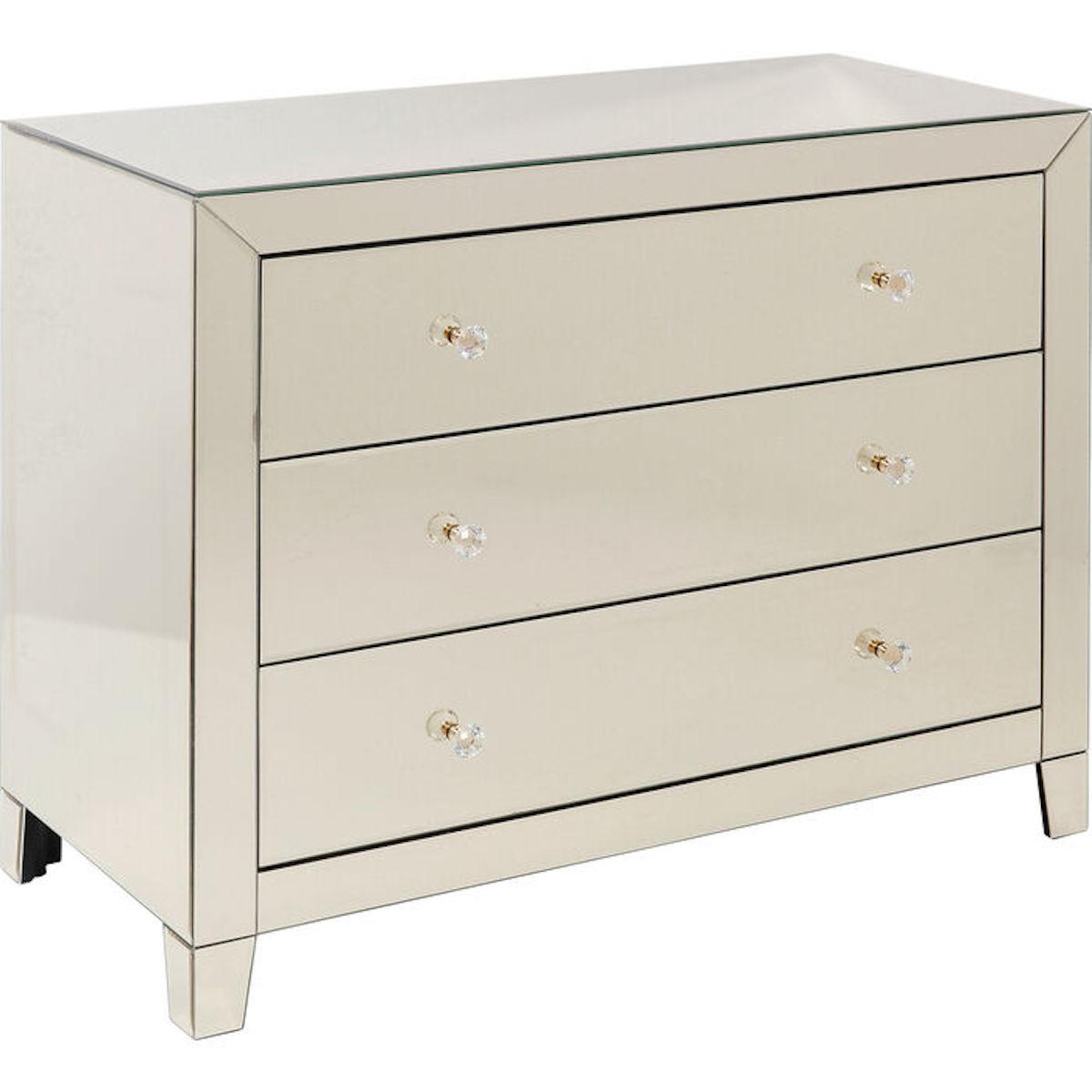 Commode 3 tiroirs LUXURY Kare Design Champagne