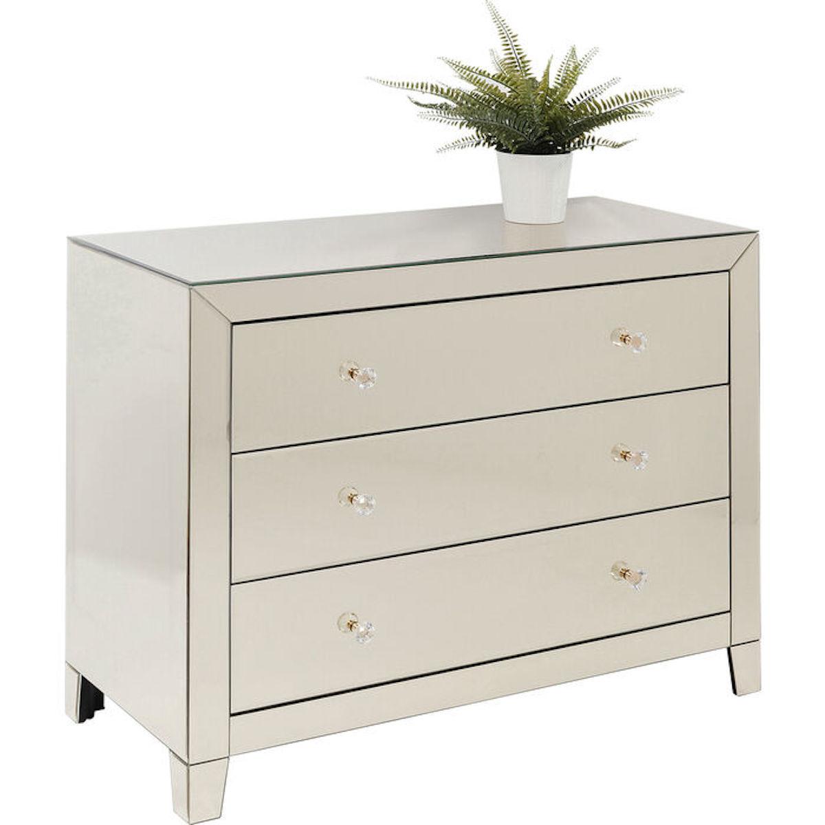 Commode 3 tiroirs LUXURY Kare Design Champagne