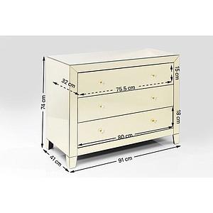 Commode 3 tiroirs LUXURY Kare Design Champagne