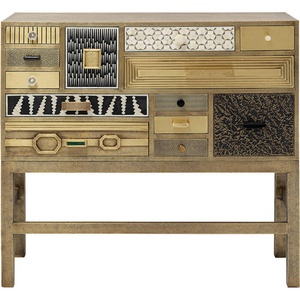 Commode haute 13 tiroirs CHALET Kare Design doré