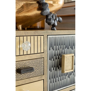 Commode haute 13 tiroirs CHALET Kare Design doré