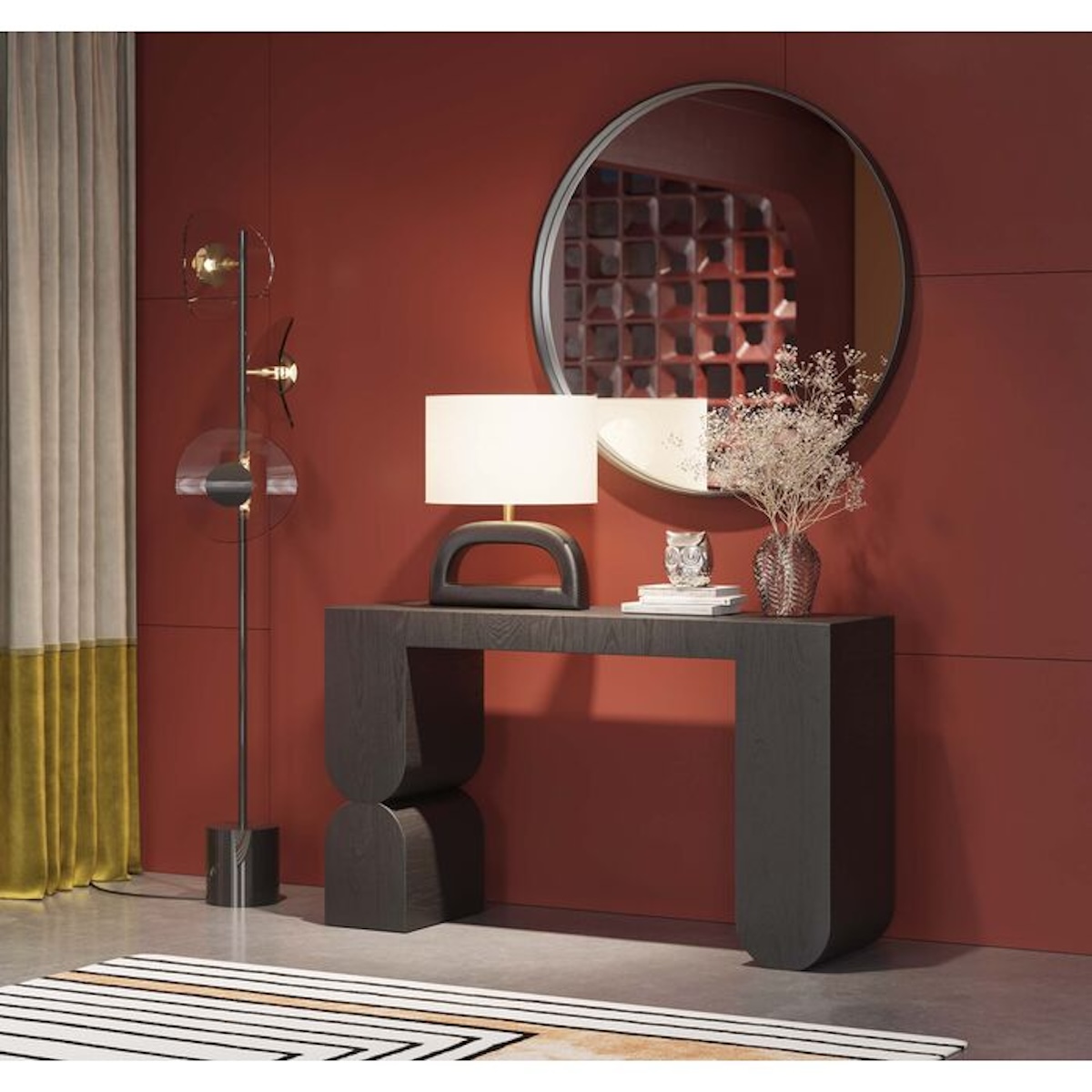 Console 120x76cm CURVE Kare Design noir