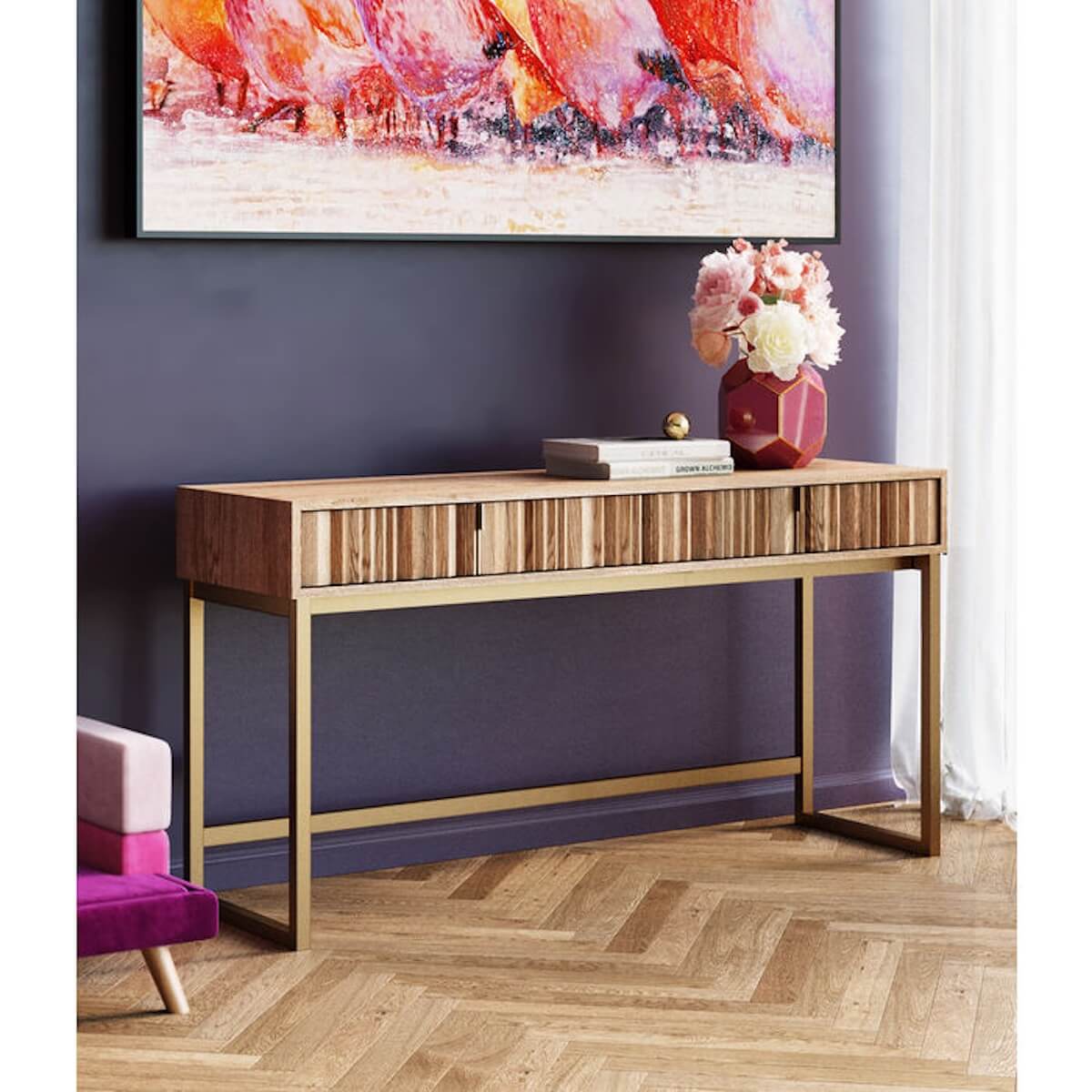 Console 136x74cm CONCERTINA Kare Design nature