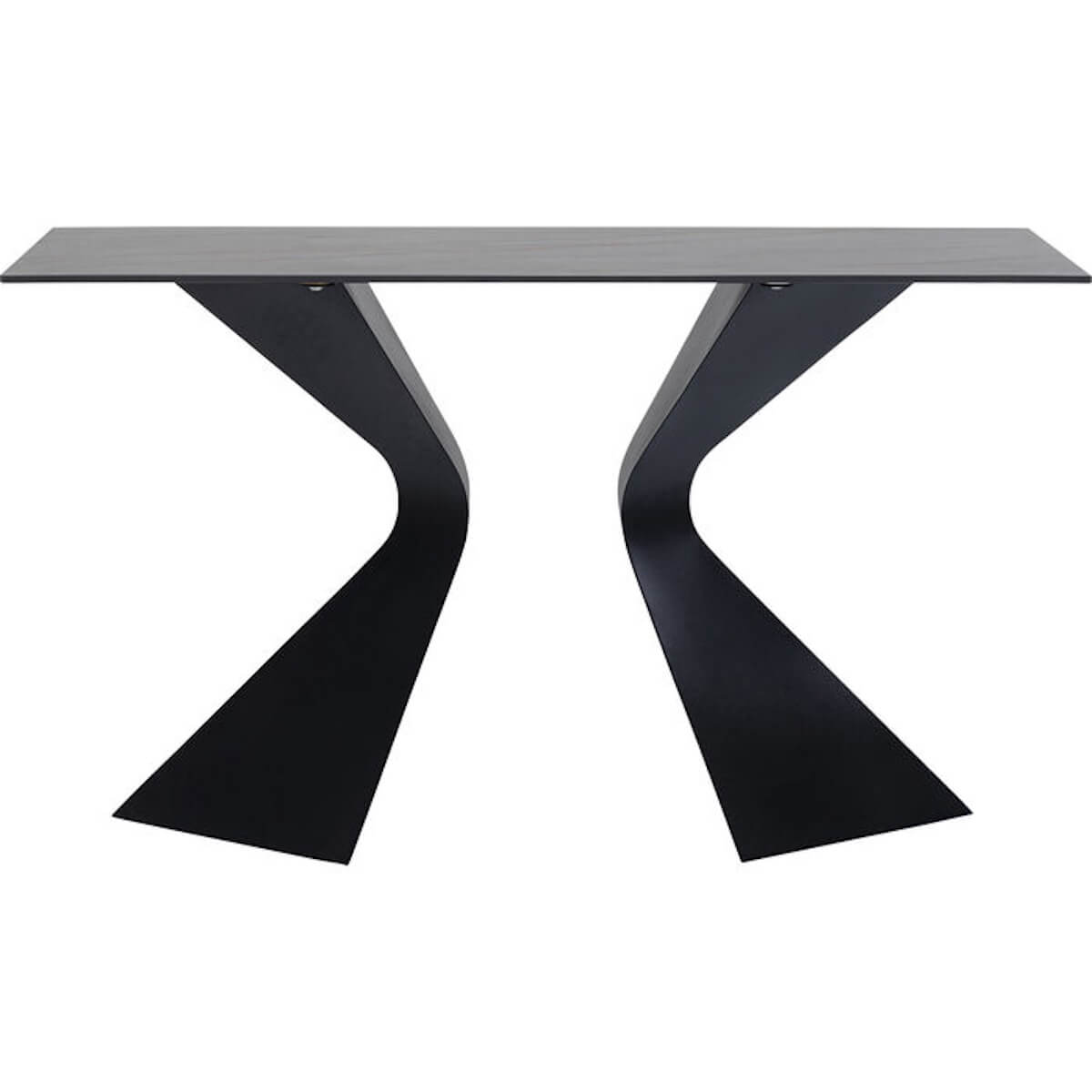 Console 140x81cm GLORIA Kare Design noir céramique