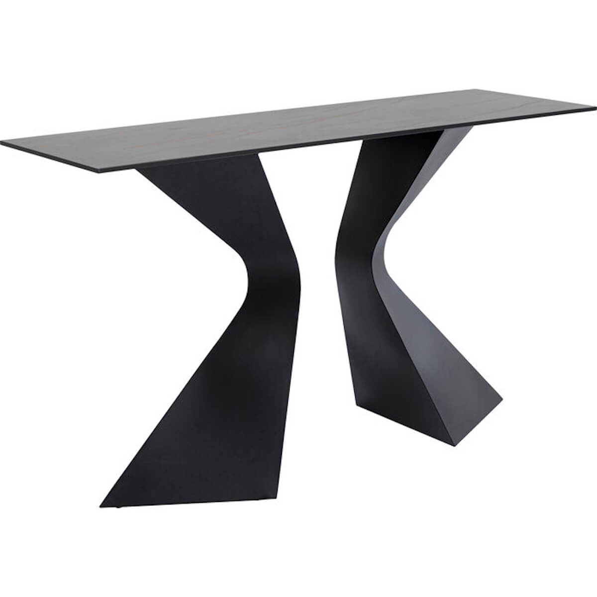 Console 140x81cm GLORIA Kare Design noir céramique