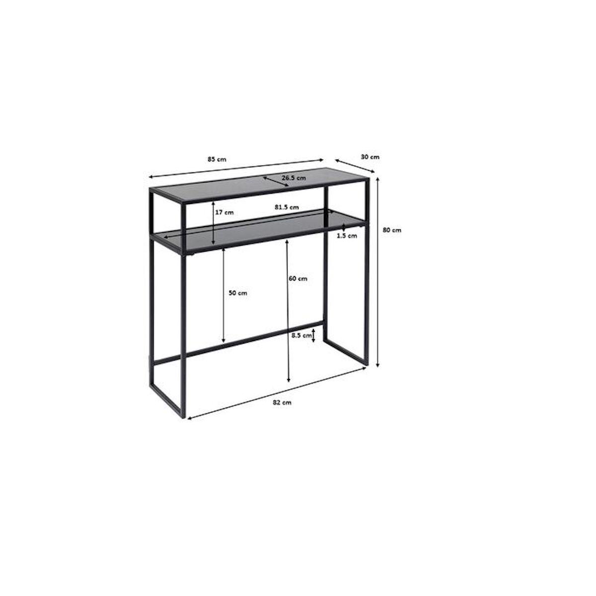 Console 80x85cm LOFT Kare Design noir