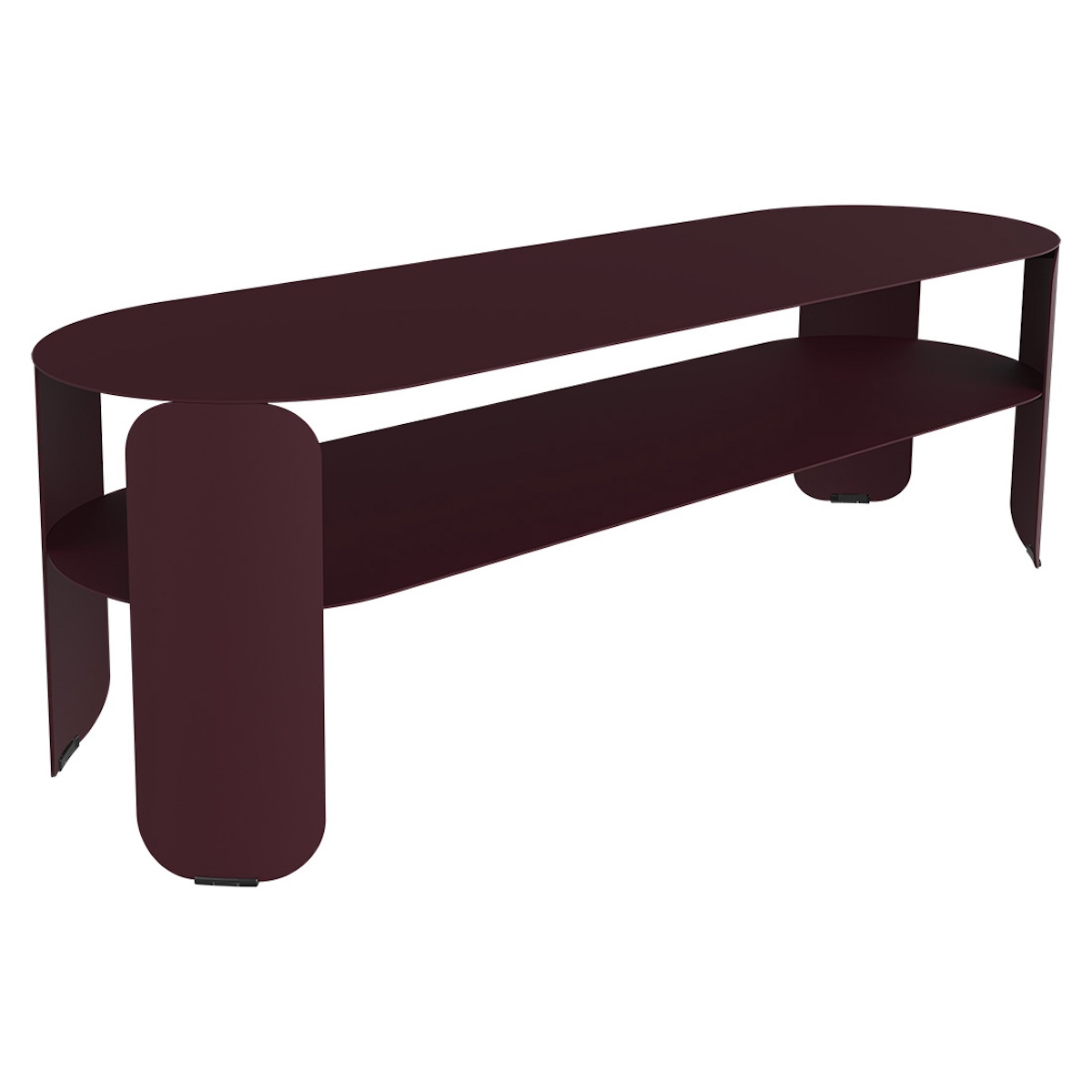 Console basse BEBOP Fermob cerise noire