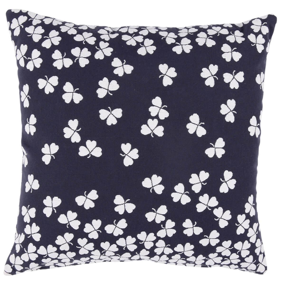 Coussin 44x44cm TREFLE Fermob bleu abysse