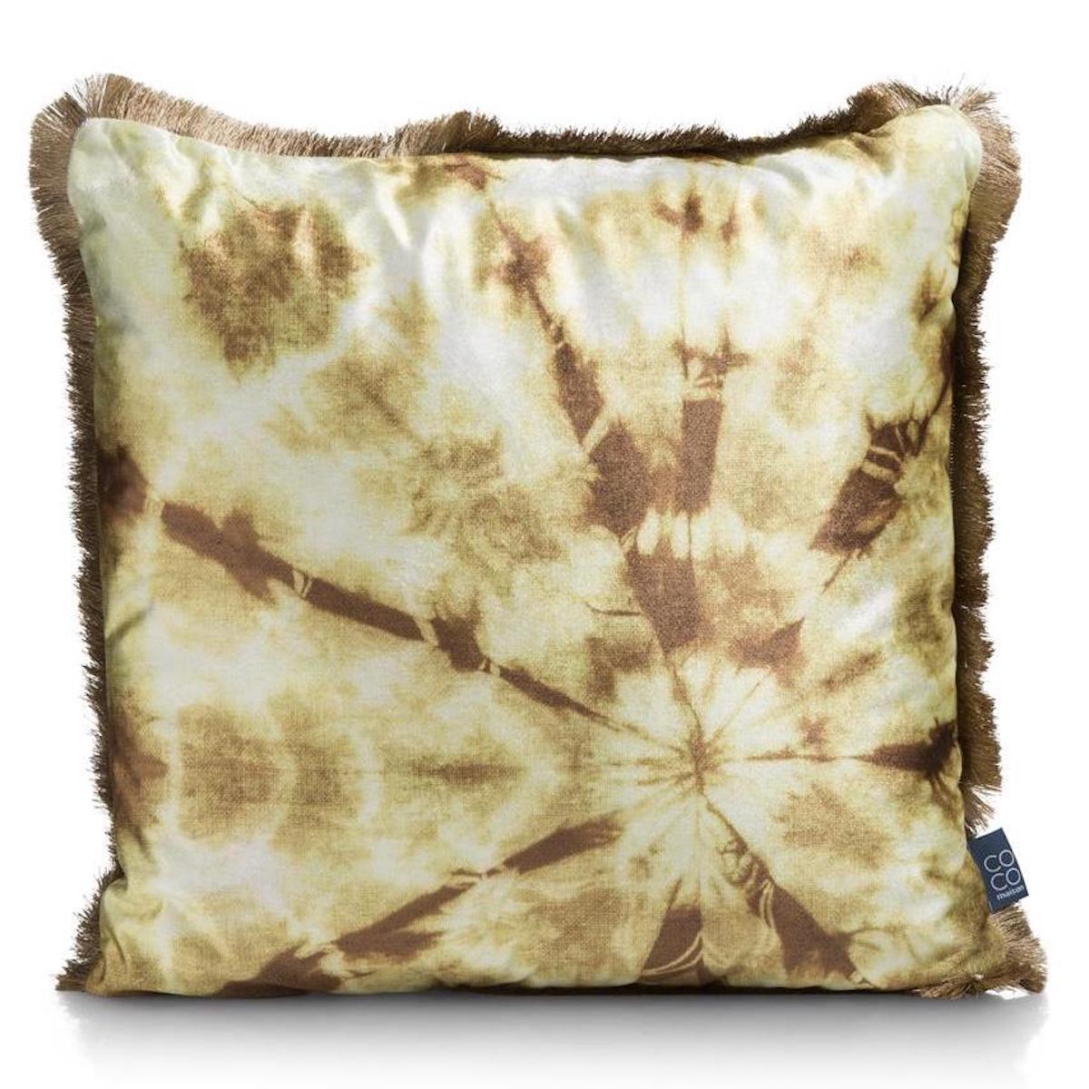 Coussin 45x45cm TIE DYE Coco Maison Jaune