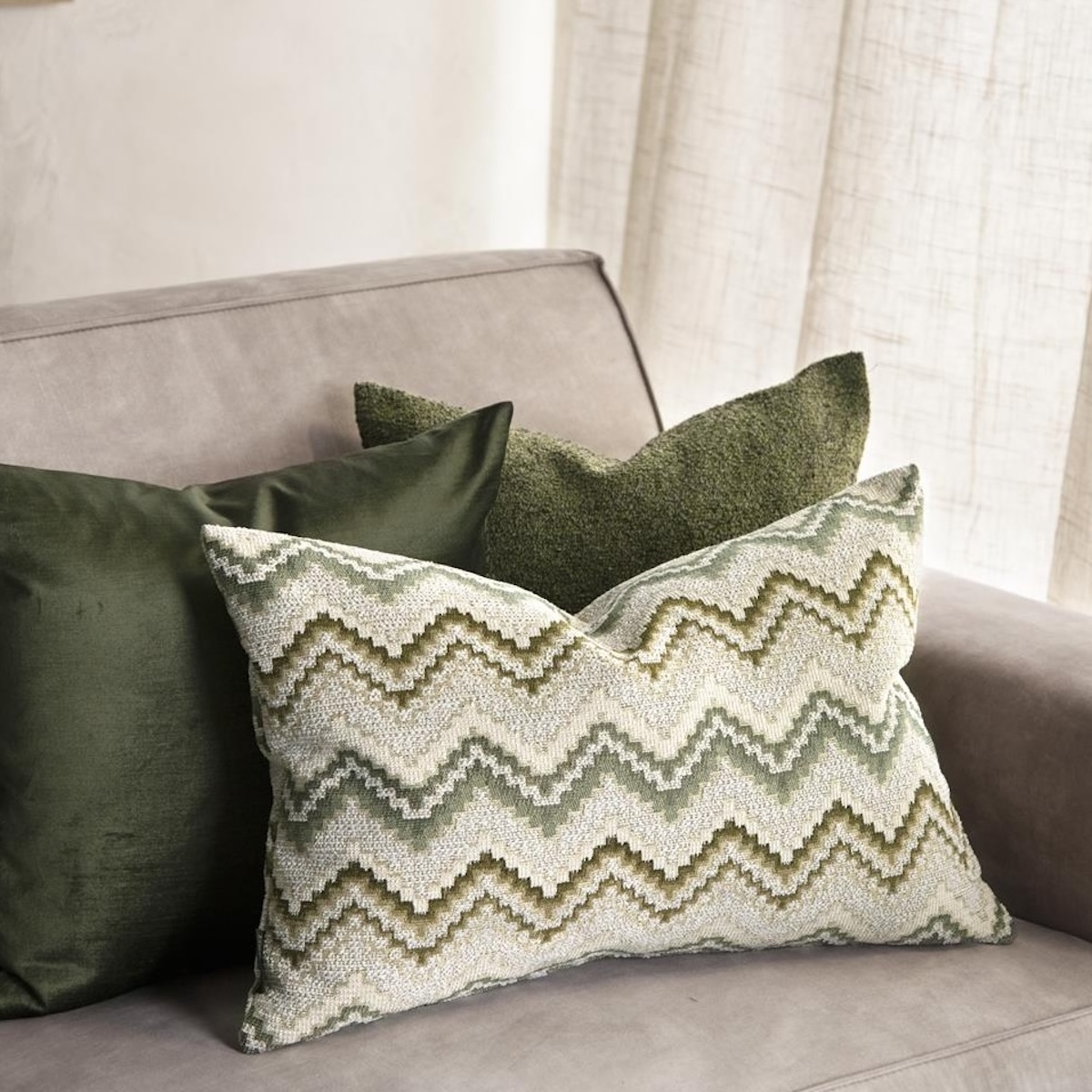 Coussin 45x45cm UPPER Coco Maison Olive