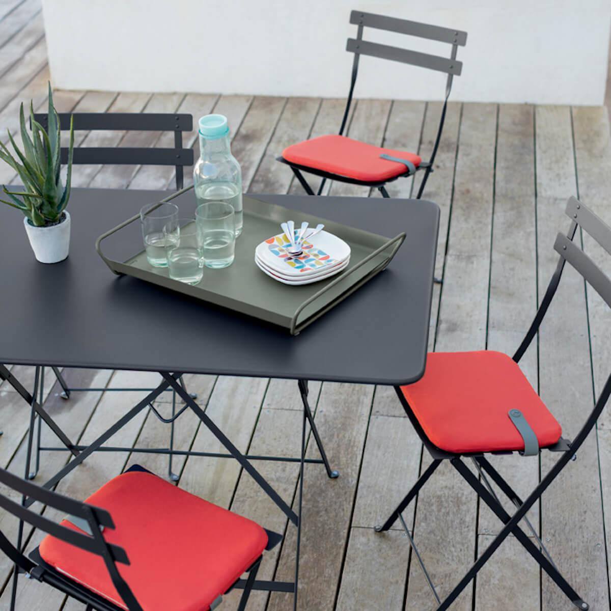 Coussin Galette BISTRO COLOR MIX Fermob bleu nuit