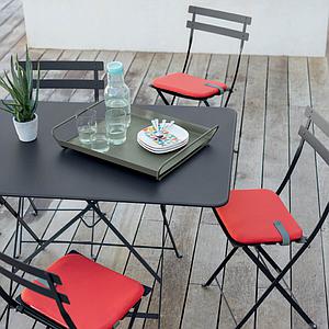Coussin Galette BISTRO COLOR MIX Fermob bleu nuit