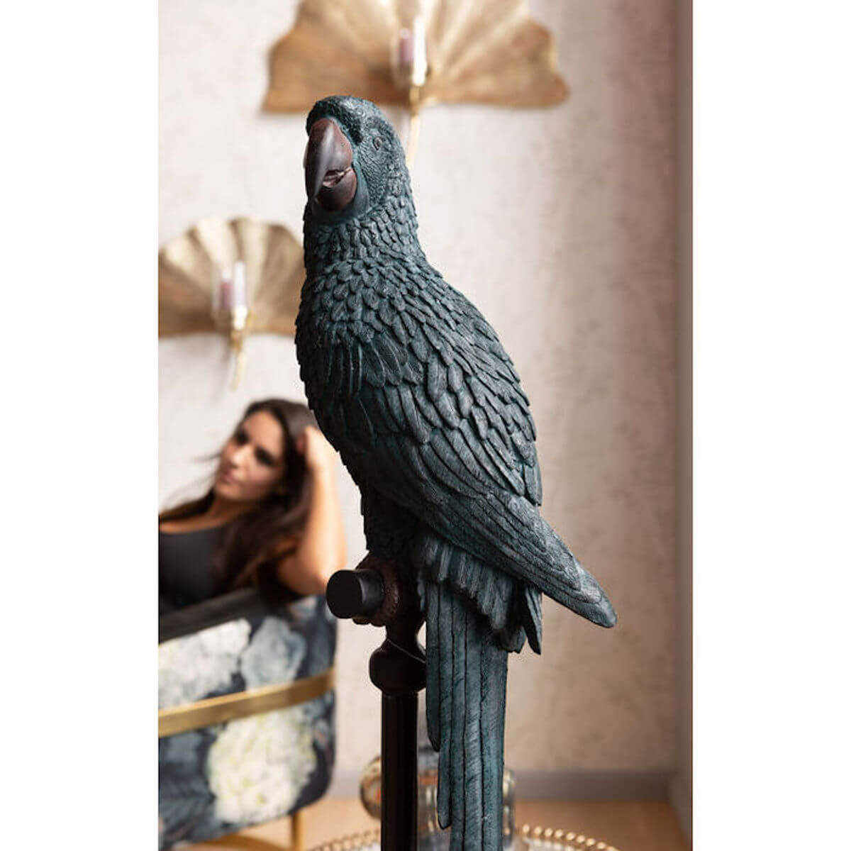 Deco Figurine Parrot Bluegreen Kare Design