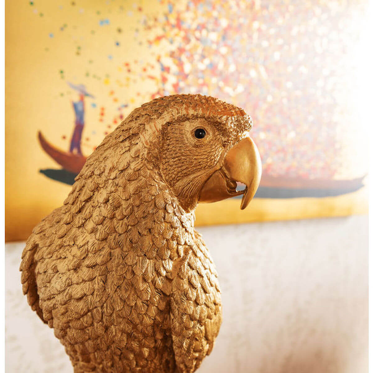 Deco Figurine Parrot Gold 116cm Kare Design