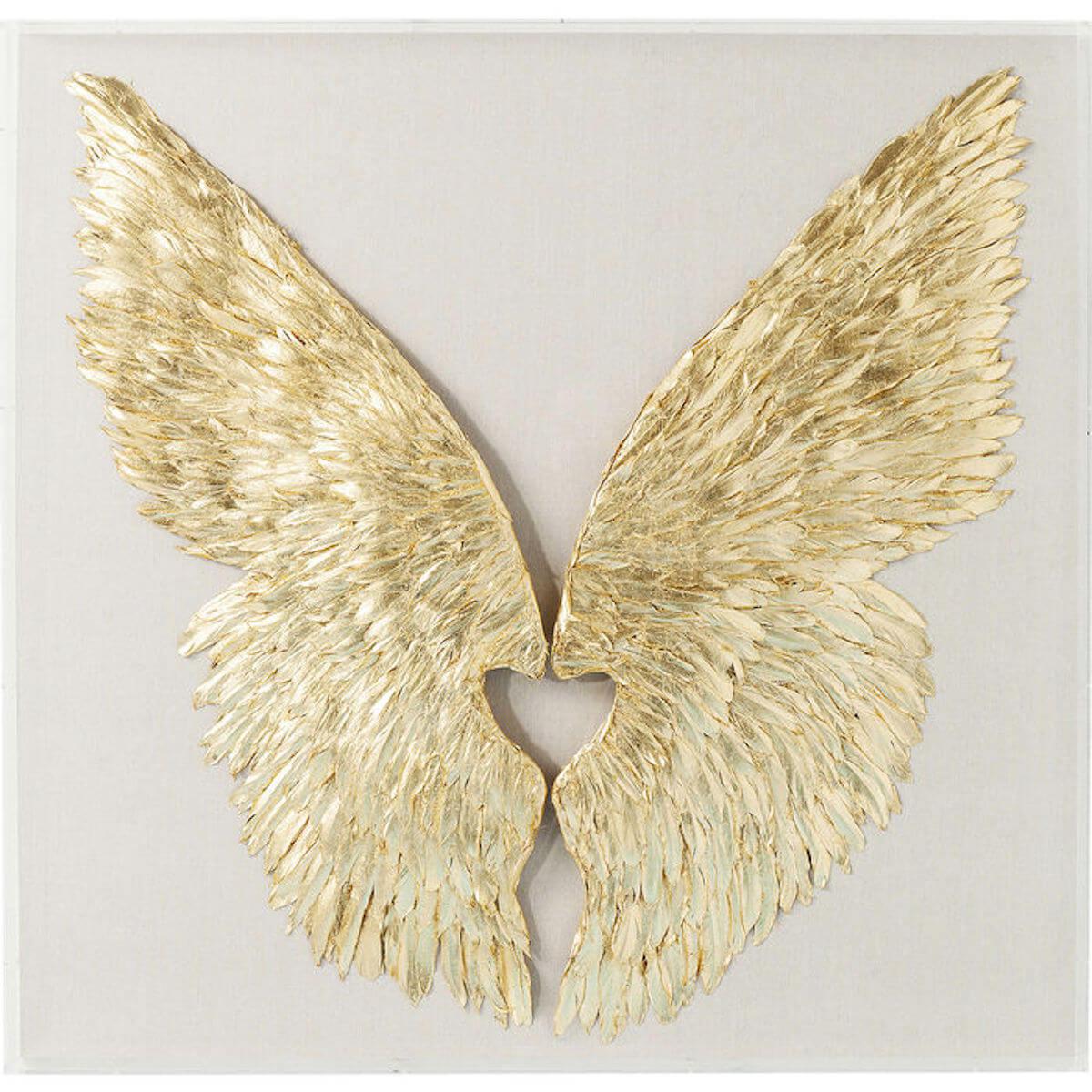 Décoration murale 120x120cm Wings doré White Kare Design