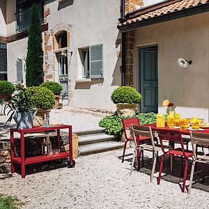 Desserte jardin QUIBERON Fermob coquelicot