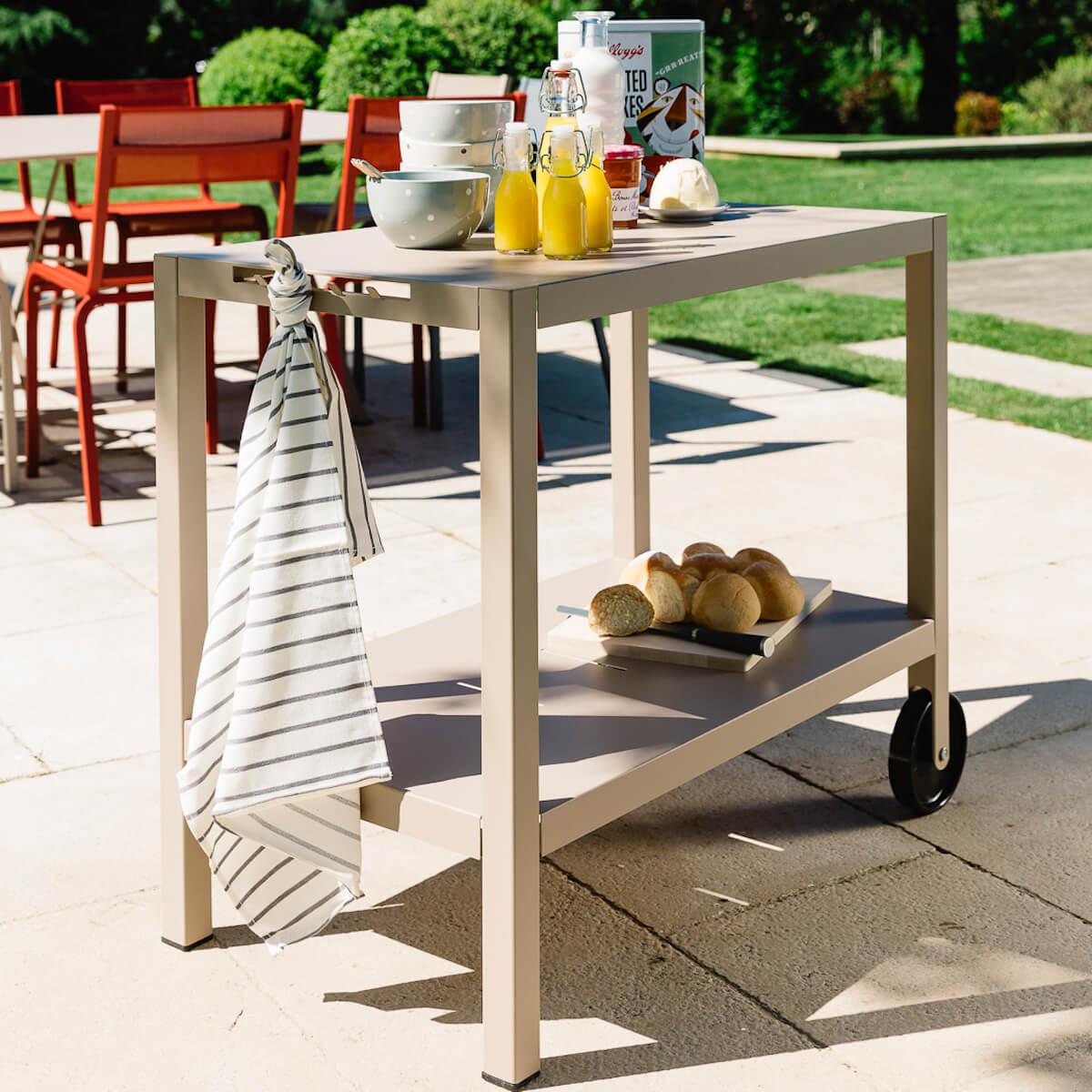 Desserte jardin QUIBERON Fermob gris orage