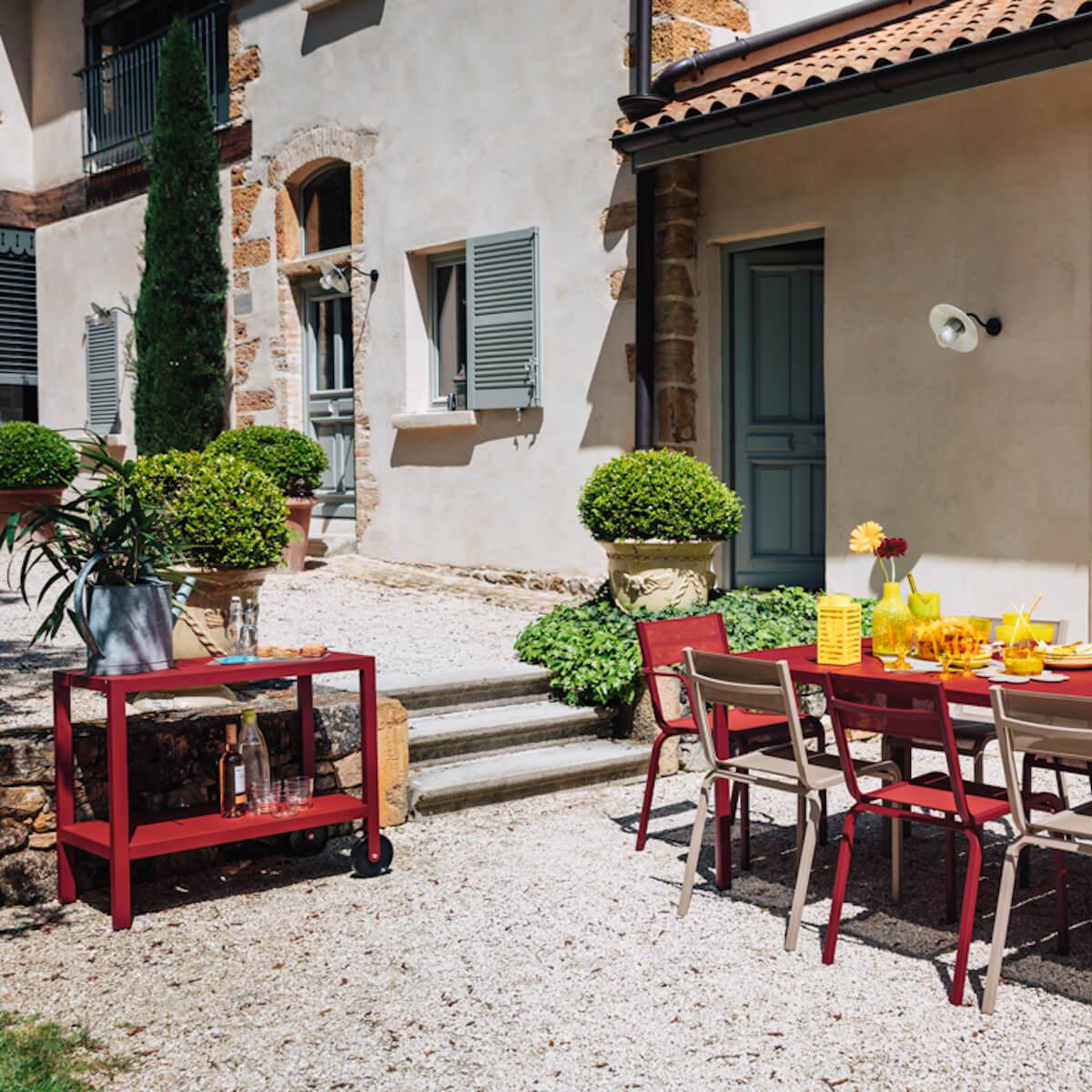 Desserte jardin QUIBERON Fermob gris orage