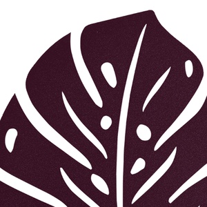 Dessous plat MONSTERA Fermob cerise noir