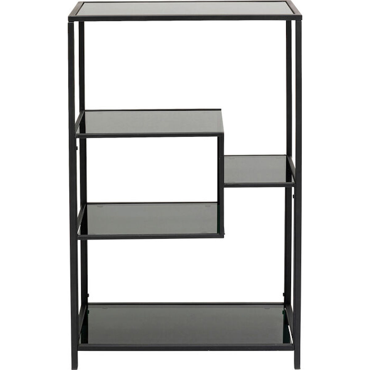 Etagère asymétrique en métal noir & décor bois Loft