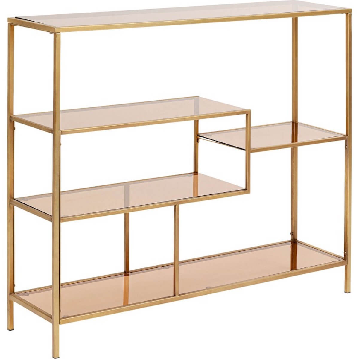 Etagère Loft doré 115x100cm Kare Design