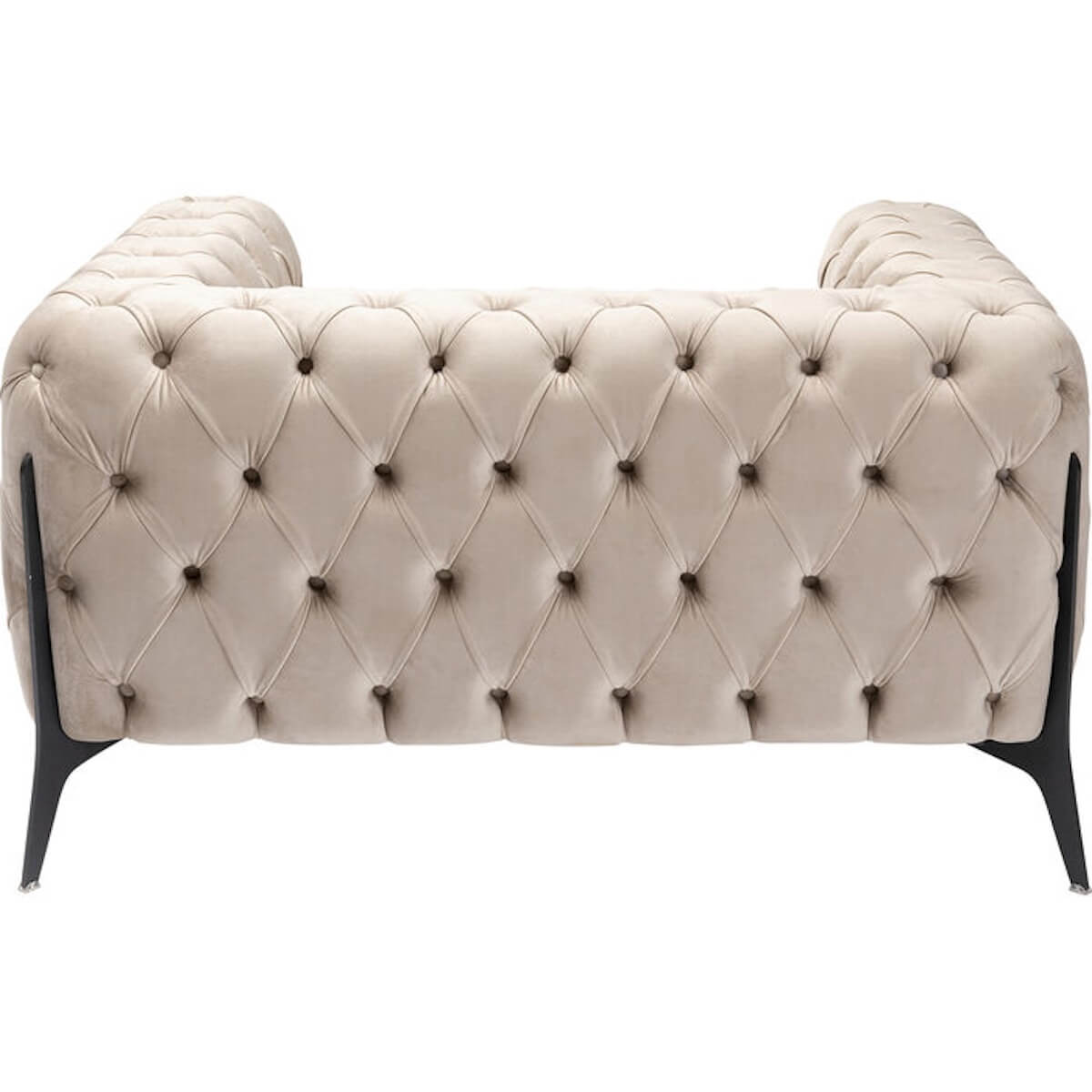 Fauteuil 120cm BELLISSIMA Kare Design velours taupe