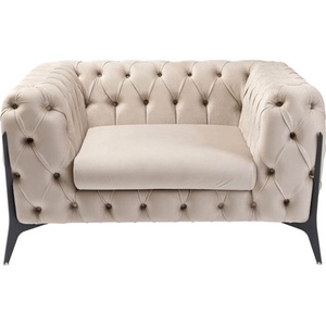 Fauteuil 120cm BELLISSIMA Kare Design velours taupe
