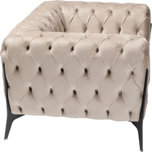 Fauteuil 120cm BELLISSIMA Kare Design velours taupe