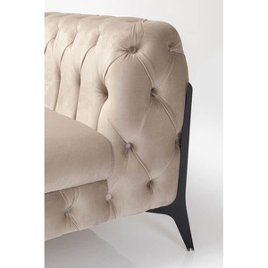 Fauteuil 120cm BELLISSIMA Kare Design velours taupe