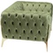 Fauteuil 120cm BELLISSIMA Kare Design velours vert
