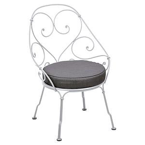 Fauteuil 1900 CABRIOLET Fermob blanc coton-Gris graphite