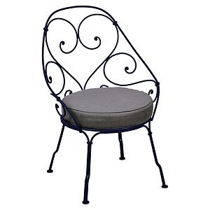 Fauteuil 1900 CABRIOLET Fermob bleu abysse-Gris graphite