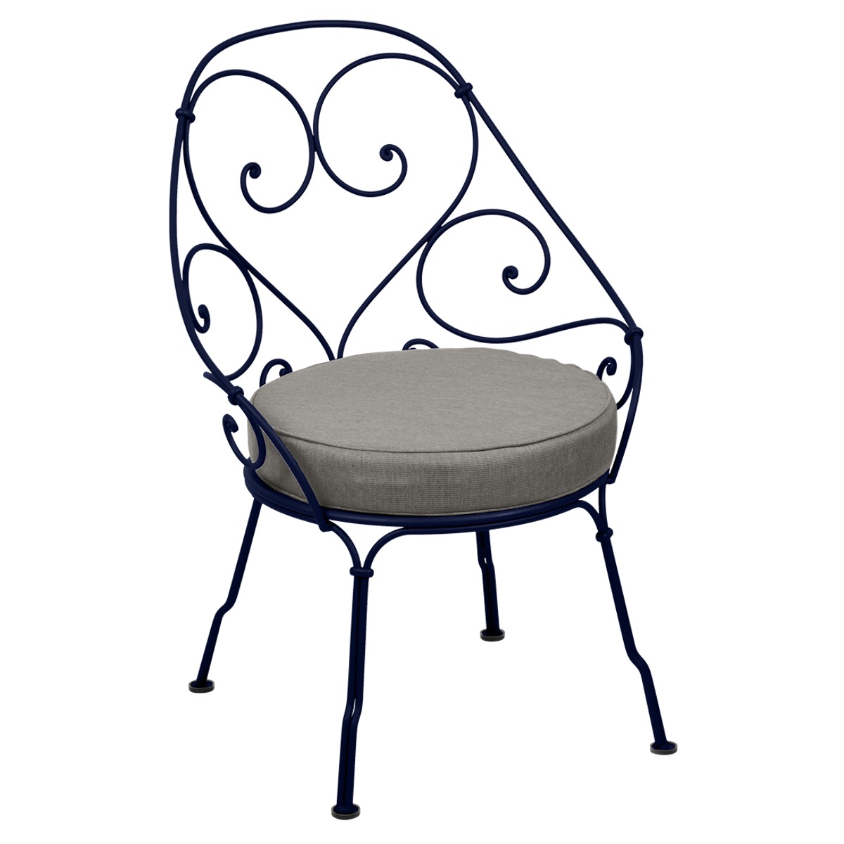 Fauteuil 1900 CABRIOLET Fermob bleu abysse-Taupe grisé