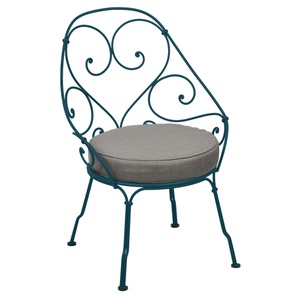 Fauteuil 1900 CABRIOLET Fermob bleu acapulco-Taupe grisé