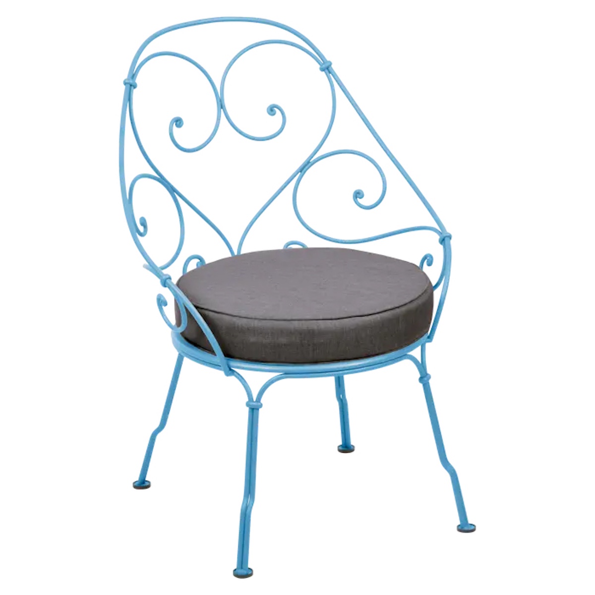 Fauteuil 1900 CABRIOLET Fermob bleu maya-gris graphite