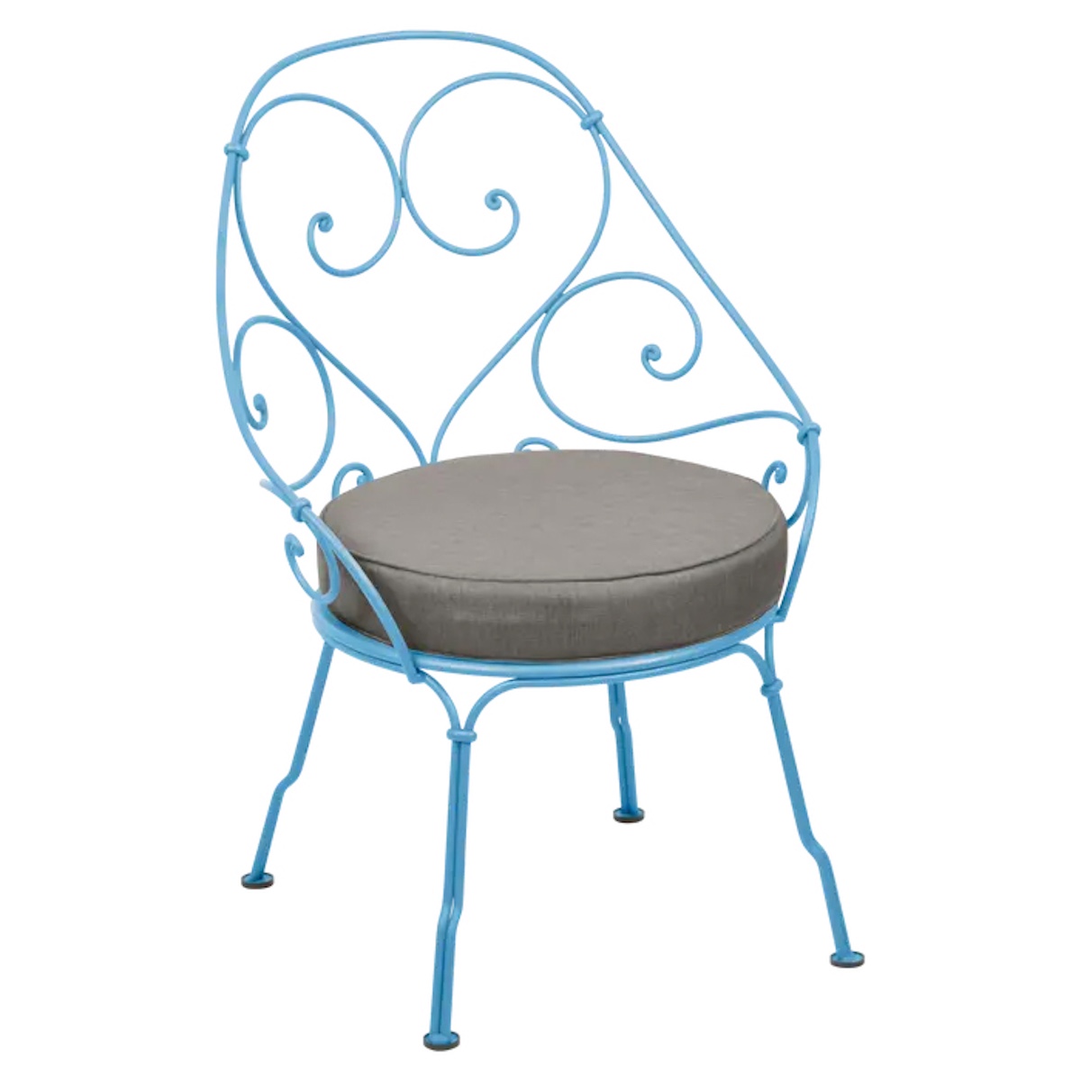 Fauteuil 1900 CABRIOLET Fermob bleu maya-taupe grisé
