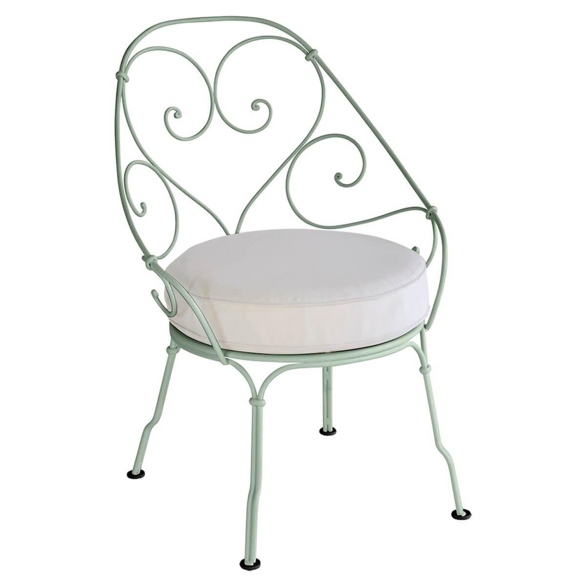 Fauteuil 1900 CABRIOLET Fermob cactus-Blanc grisé