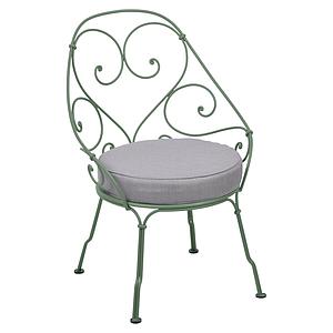 Fauteuil 1900 CABRIOLET Fermob cactus-Gris flanelle