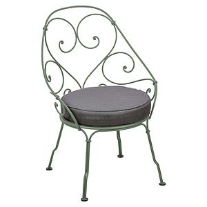 Fauteuil 1900 CABRIOLET Fermob cactus-Gris graphite