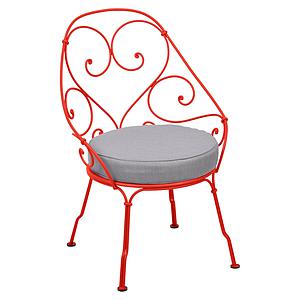 Fauteuil 1900 CABRIOLET Fermob capucine-Gris flanelle