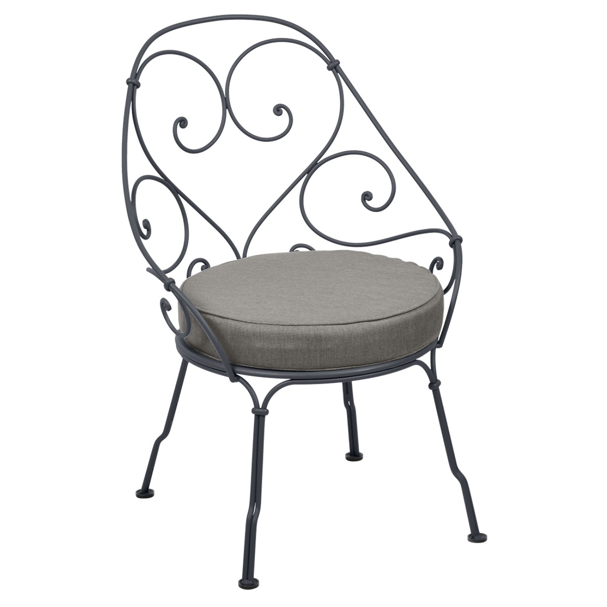 Fauteuil 1900 CABRIOLET Fermob carbone-Taupe grisé